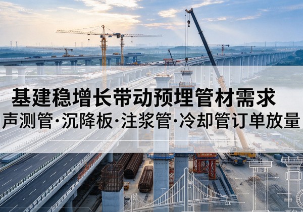 隆德基建稳增长带动预埋监测管材需求，声测管、沉降板、注浆管订单持续放量